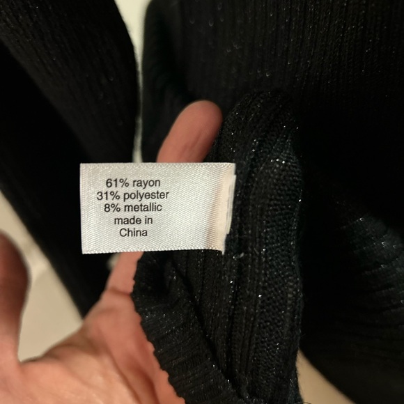 Lane Bryant Ribbed 3/4 sleeve sweater with silver sparkles. SZ 18, NWOT - Picture 8 of 8